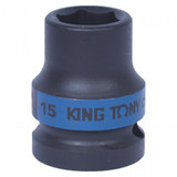 KING TONY Головка торцевая ударная шестигранная 1/2", 15 мм