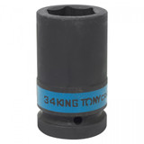 KING TONY Головка торцевая ударная глубокая шестигранная 1", 34 мм