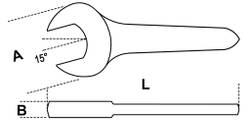 GARWIN Ключ рожковый односторонний 115 мм