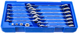 Набор ключей комбинированных трещоточных, 8 - 19 мм, в ложементе-кейсе, 16 пр.