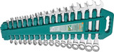 JONNESWAY Набор ключей гаечных комбинированных трещоточных на держателе, 8-24 мм, 16 предметов