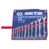 KING TONY Набор комбинированных ключей, 8-24 мм, 11 предметов