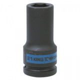 KING TONY Головка торцевая ударная глубокая шестигранная 3/4", 21 мм