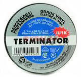 Изолента Terminator ПВХ 19 мм х 20 м черная, огнеупорная