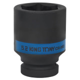 KING TONY Головка торцевая ударная глубокая шестигранная 1", 52 мм