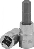 JONNESWAY Насадка торцевая 1/2"DR с вставкой-битой шестигранной, H6, 55 мм