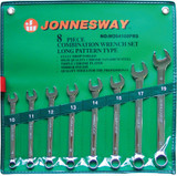 JONNESWAY Набор ключей гаечных комбинированных удлиненных в сумке, 10-19 мм, 8 предметов