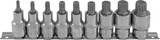 OMBRA Набор насадок торцевых 1/2"DR с вставками-битами SPLINE на держателе, M5-M18, 9 предметов