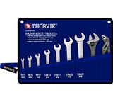 Thorvik Набор в сумке, ключи рожковые, 6-27 мм, ключ разводной 250 мм, клещи переставные 250 мм