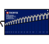 Thorvik Набор ключей гаечных комбинированных дюймовых в сумке 1/4"--1-1/4", 16 предметов