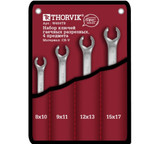 Thorvik Набор ключей гаечных разрезных серии ARC в сумке, 8-17 мм, 4 предмета