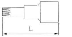 Licota Головка торцевая с вставкой spline 1/2" M14 L=55мм