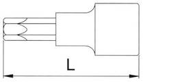 Licota Головка торцевая с вставкой torx с отверстием 1/2" T45 L=55мм