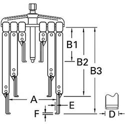 Licota Набор съемников двух и трехлапых, американского типа (150, 220, 300 мм)