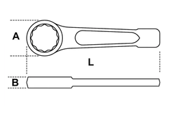 GARWIN Ключ накидной ударный короткий 34 мм