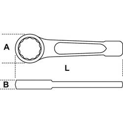 GARWIN Ключ накидной ударный короткий 190 мм