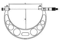 ASIMETO Микрометр нониусный 0,01 мм, 150—300 мм 6