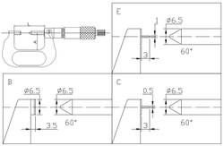 ASIMETO Микрометр для измерения высоты обжима 0,01 мм, 0-25 мм, тип C