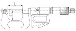 ASIMETO Микрометр для измерения резьбы со сменными губками 0,01 мм, 0-25 мм
