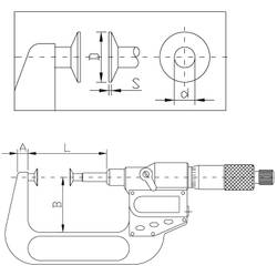 ASIMETO Дисковый микрометр 0,01 мм, 0-25 мм