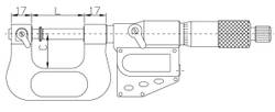 ASIMETO Микрометр универсальный со сменными наконечниками 0.01 мм, 0-25 мм