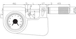 ASIMETO Микрометр рычажный 0,001 мм, 25-50 мм
