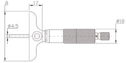 ASIMETO Глубиномер микрометрический 0,01 мм, 0—100 мм, база 101,5 мм