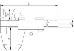 ASIMETO Штангенциркуль нониусный без погрешностей параллакса 0,02 мм, 0—150 мм / 0-6"