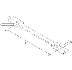 GARWIN Ключ комбинированный трещоточный с шарниром 8 мм