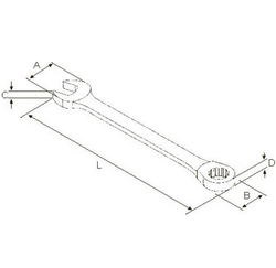 GARWIN Ключ комбинированный трещоточный с шарниром 13 мм