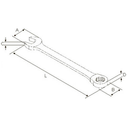 GARWIN Ключ комбинированный трещоточный с шарниром 14 мм