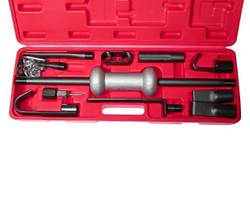 JTC Набор инструментов для кузовных работ (молоток, крюки, цепь) в кейсе 9 предметов.