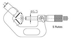 ASIMETO Микрометр с призматической пяткой 108° 0,01 мм, 25-45 мм