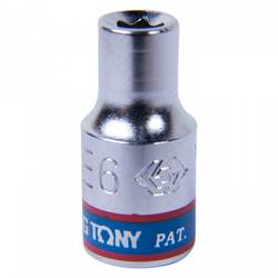 KING TONY Головка торцевая TORX Е-стандарт 1/4", E6, L = 24 мм