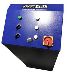 KraftWell Подъемник ножничный короткий г/п 3000 кг напольный, 220 В, цвет синий