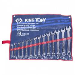 KING TONY Набор комбинированных ключей, 8-24 мм, 14 предметов