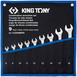 KING TONY Набор комбинированных ключей, 8-19 мм, чехол из теторона, 9 предметов 12D09MRN