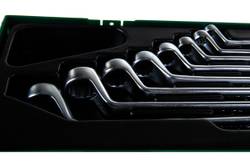 JONNESWAY Набор ключей гаечных накидных изогнутых 75° в ложементе, 6-22 мм, 8 предметов