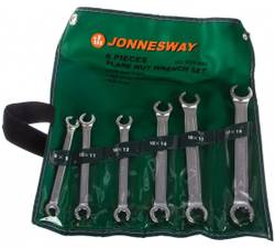 JONNESWAY Набор ключей гаечных разрезных в сумке, 8-19 мм, 6 предметов