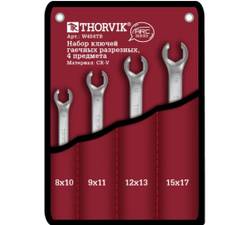 Thorvik Набор ключей гаечных разрезных серии ARC в сумке, 8-17 мм, 4 предмета