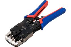 Knipex Пресс-клещи для штекеров RJ, 3 гнезда, RJ 10 (4-pin), RJ 11/12 (6-pin), RJ 45 (8-pin), 200 мм